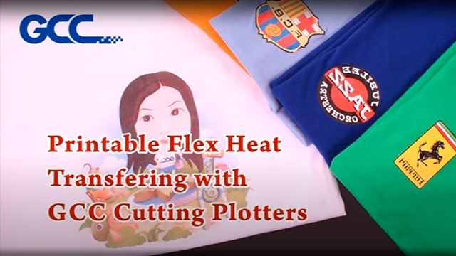 Transferencia de calor flexible imprimible con trazadores de corte GCC
